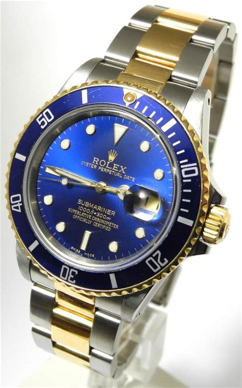 rolex stahl gold blau|rolex taucheruhr.